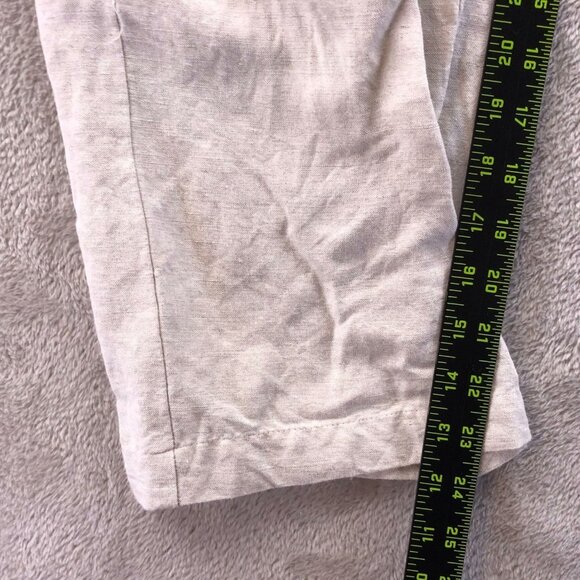 JM Collection Women's Pants Size PM Linen Blend Straight Leg Elastic Waist Beige - Picture 6 of 13